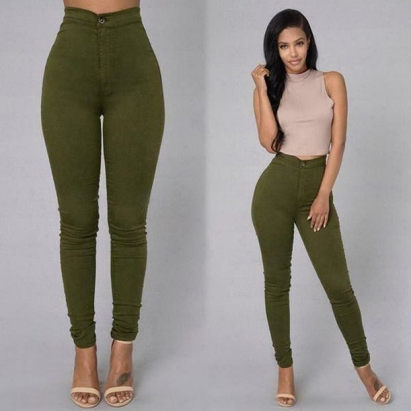 The Best Female Trousers High Waist Stretch Slim Pencil Trousers Women Clothing Pants Sexy Ladies Plus Size Skinny Pants S-3XL Online - Takalr