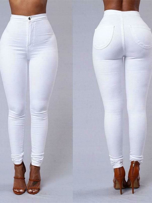 The Best Female Trousers High Waist Stretch Slim Pencil Trousers Women Clothing Pants Sexy Ladies Plus Size Skinny Pants S-3XL Online - Takalr