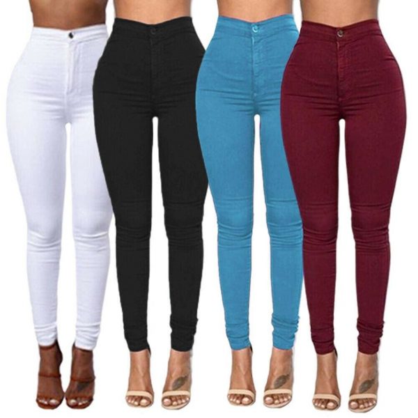 The Best Female Trousers High Waist Stretch Slim Pencil Trousers Women Clothing Pants Sexy Ladies Plus Size Skinny Pants S-3XL Online - Takalr