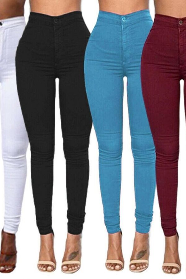 The Best Female Trousers High Waist Stretch Slim Pencil Trousers Women Clothing Pants Sexy Ladies Plus Size Skinny Pants S-3XL Online - Takalr