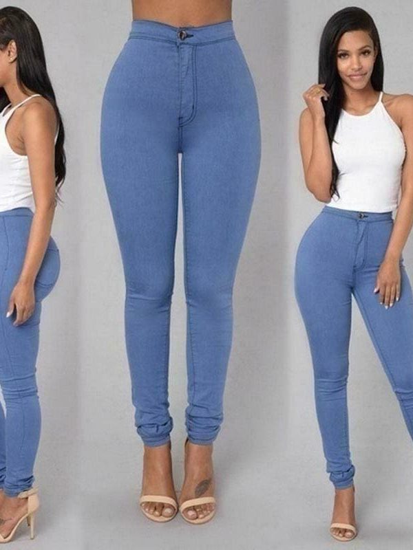 The Best Female Trousers High Waist Stretch Slim Pencil Trousers Women Clothing Pants Sexy Ladies Plus Size Skinny Pants S-3XL Online - Takalr