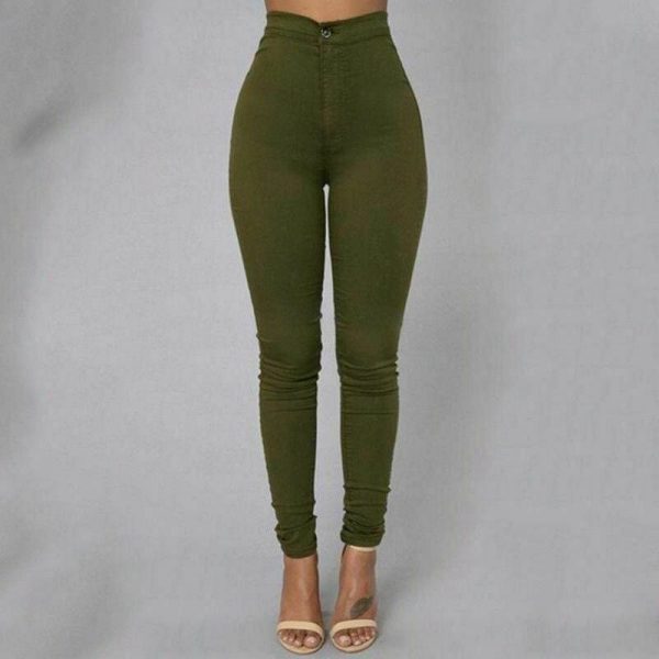 The Best Female Trousers High Waist Stretch Slim Pencil Trousers Women Clothing Pants Sexy Ladies Plus Size Skinny Pants S-3XL Online - Takalr