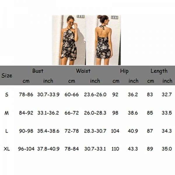 The Best Floral Backless Mini Dress Women Ladies Sleeveless High Waist Evening Party Summer Dress Fashion Slit Print Dress Sundress Online - Takalr