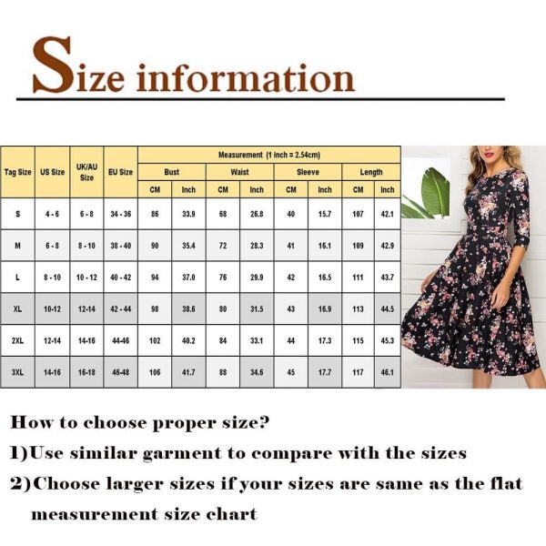 The Best Floral Print Sundress Lady Half Sleeve Fit and Flare Party Dress Sundress Plus Size Online - Takalr