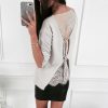 The Best Gothic Lace Up Backless Top Blouse Ladies Slim Fit Jumper Pullover Top Shirt Online - Takalr