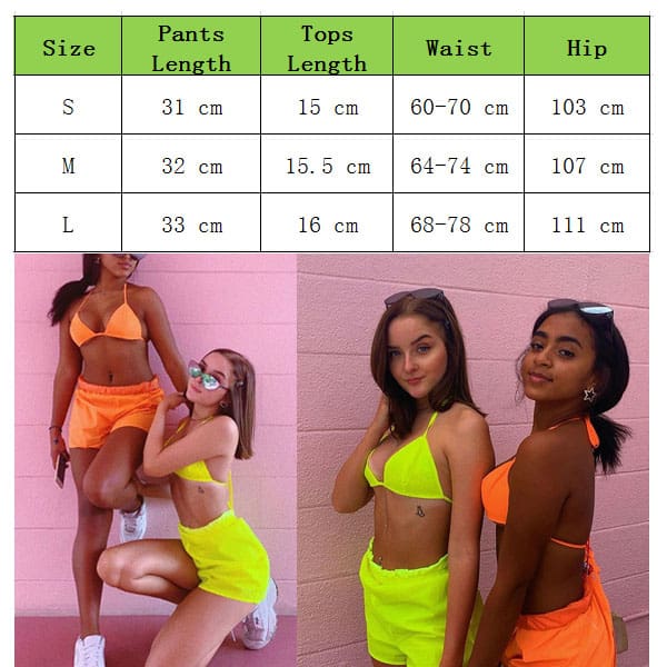 New Sexy Women Reflect Light Sleeveless Crop Tops Bodycon Club Party Short Pants Outfit Clothes Set Summer Beach Suit