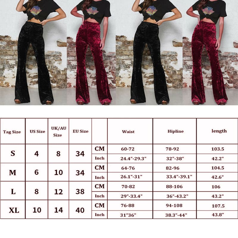 Fashion Velvet Pants women autumn winter slim Flare pants women high waist trousers high street style pants bottoms