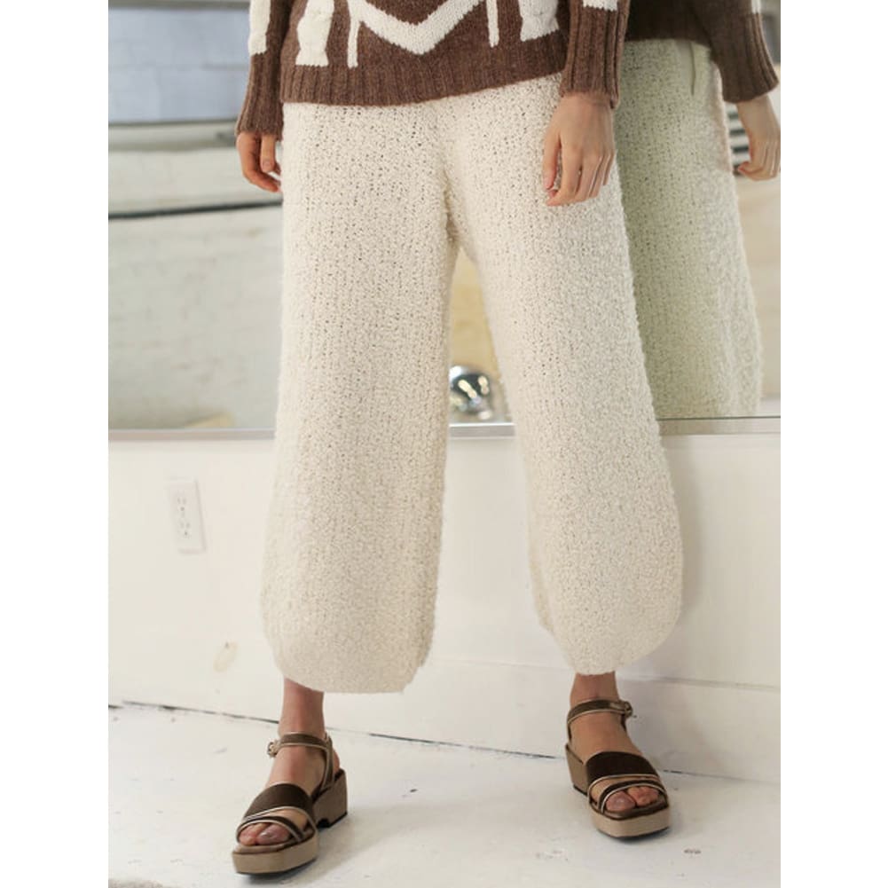 Women Loose Wide-legged Casual Home Fleece Pants Trousers Warm Nightwear Winter Bottoms Flannel Sleepwear Pants