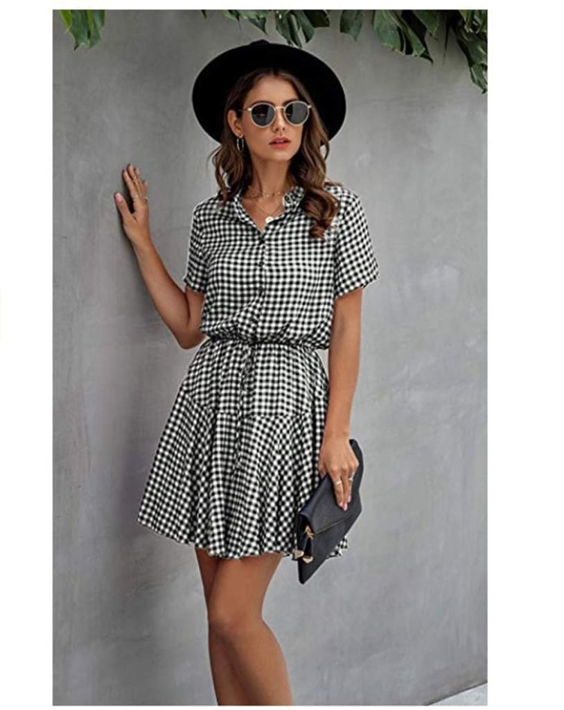 Fashion Women Short Sleeve Stripe T Shirt Dress Elegant High Waist Loose Summer Dress Ladies Office Lady OL Dersses Streetwear