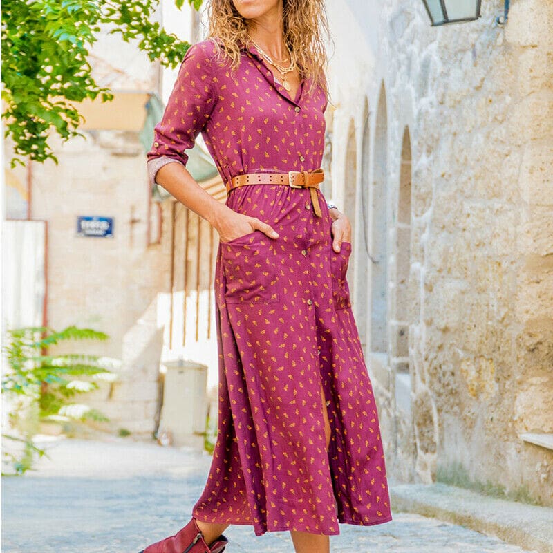 Fashion Women Long Sleeve Boho Floral Maxi Dress Party Beach Dress Ladies Casual Autumn Loose Dress Sundress 10 Styles