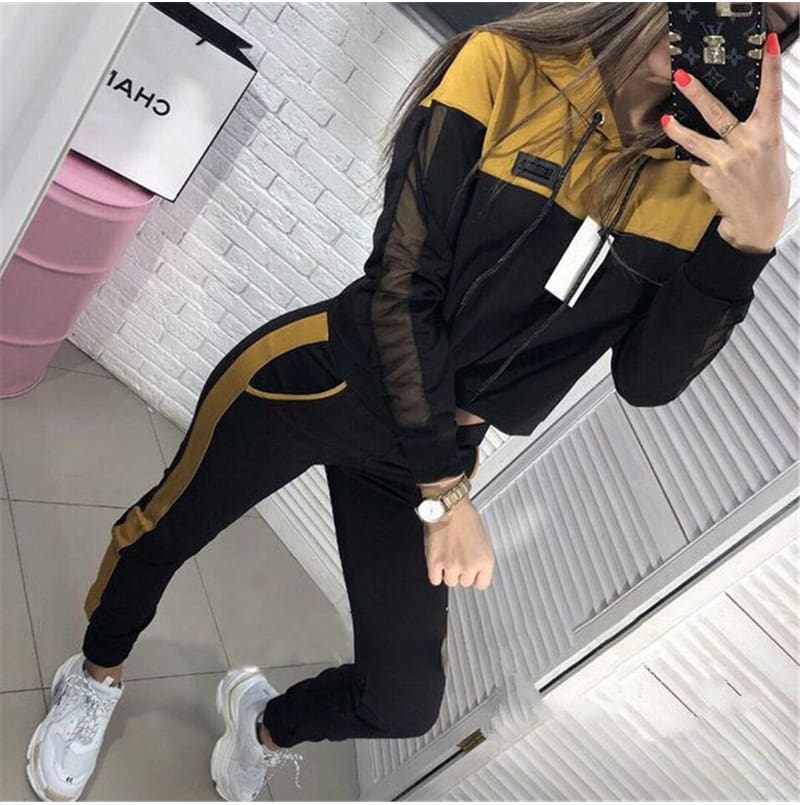 Two Piece Set Hoodies Suit Women Tracksuit Autumn Winter Long Sleeve Sweatshirt Top and Pants Suit Ladies Outfit Streetwear