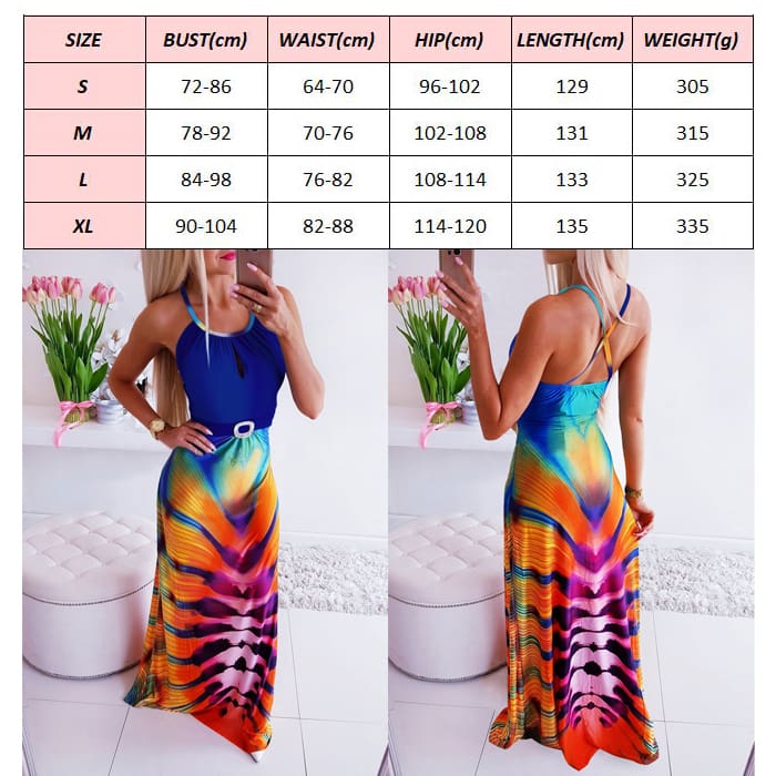 New Women Boho Fashion Floral Backless Long Maxi Dress Ladies Casual Evening Party Beach Bodycon Sundress