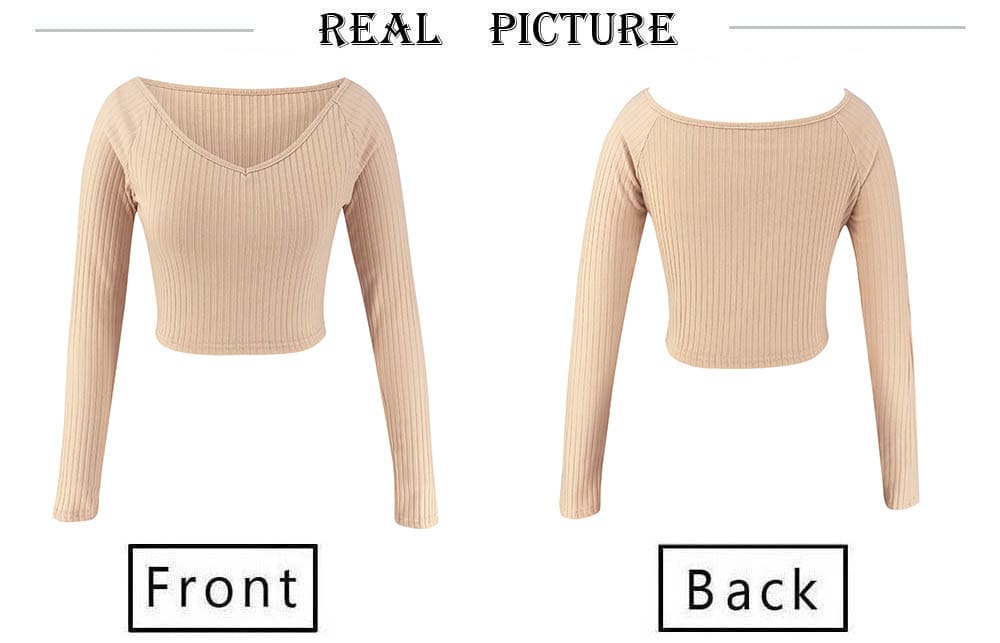 Fashion Womens V Neck Long Sleeve Knitted Pullover Jumper Autumn Winter Ladies Casual Tops Sweater Tee shirt