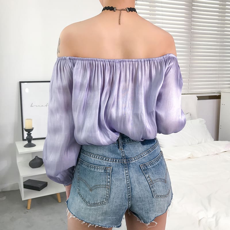 Women Off Shoulder Autumn Summer Blouse Top Ladies Long Sleeve Casual Tops Shirt Holiday Beach Streetwear