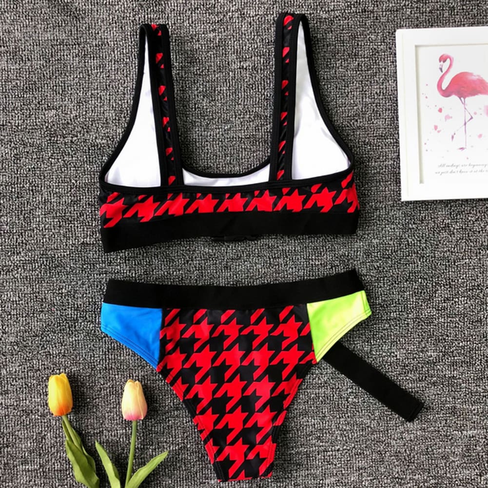 Women Push-up Padded Bra Bandage Bikini Set Swimsuit Triangle Swimwear Bathing