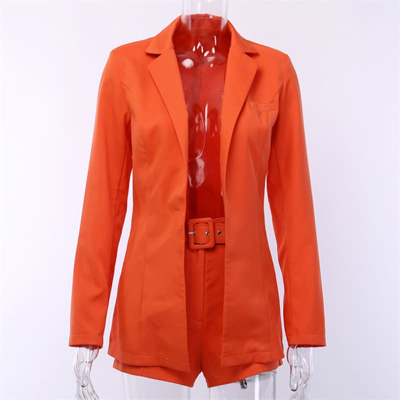 Autumn Elegant British-Style Small Suit Jacket Shorts Suit Women OL Lady Fashion Casual Workout Formal Suit