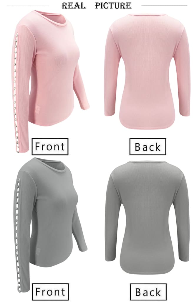 New Women Long Sleeve Slim Fit Blouse Shirt Pullover Jumper Autumn Ladies Casual Sweater Sweatshirt Tops Shirts