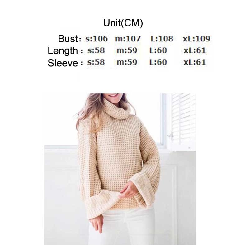 Autumn Knitted Sweater Women Long Loose Sleeve Sweaters Oversize