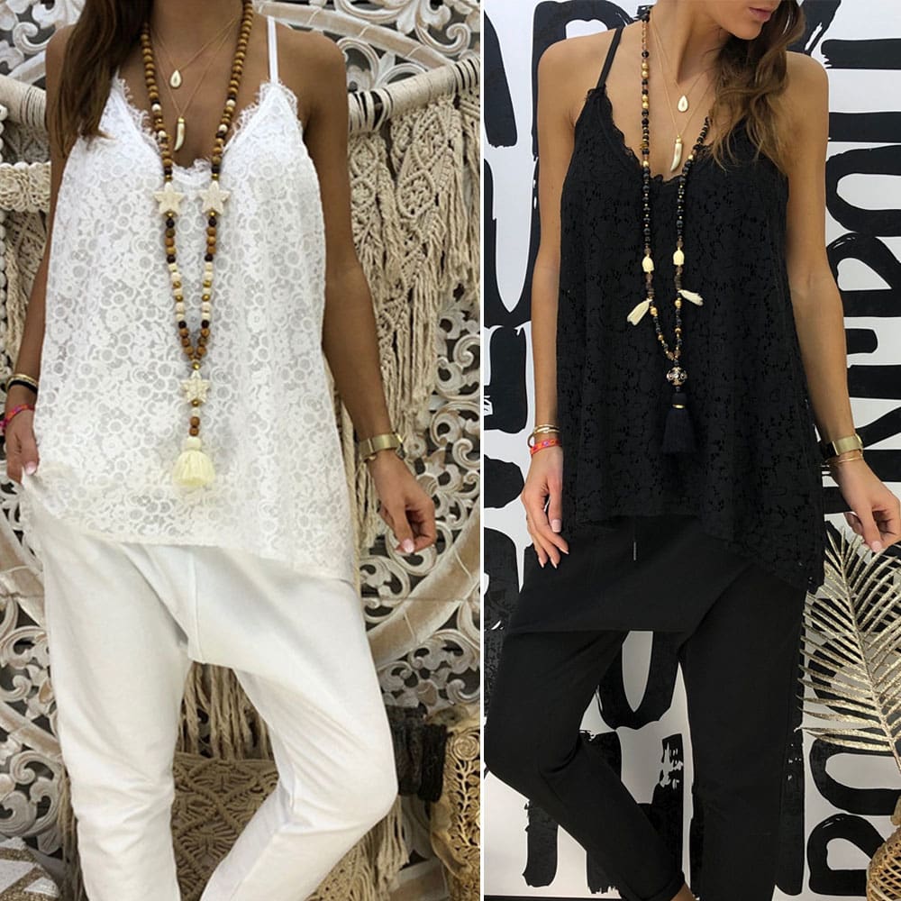 Fashion Women Boho Summer Vest Loose Sleeveless Casual Tank Tops Camisole Beach Holiday Slimmer Fit Sexy Tops