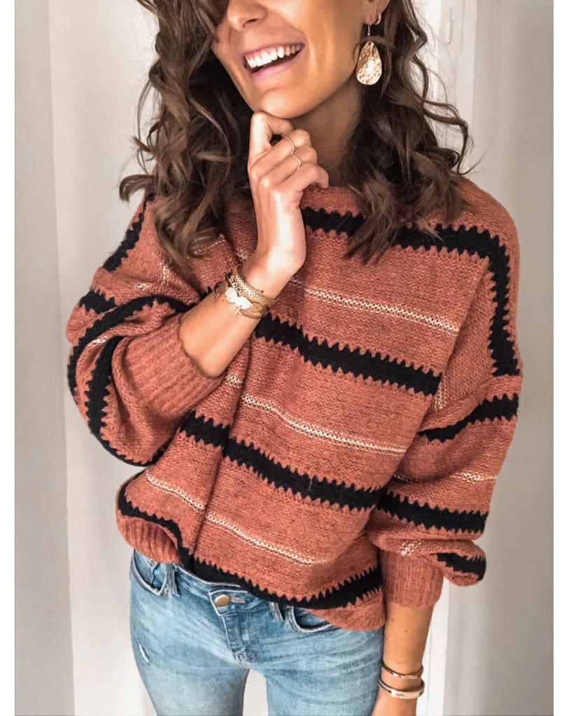 Fashion Women Autumn Winter Knitted Pullover Jumper Sweater Ladies Casual Crew Neck Long Sleeve Knitwear Top