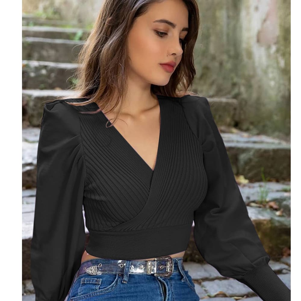 2019 Autumn Women Puff Long Sleeve Solid Buttons Tops Shirt Fashion Ladies OL Office Casual Slim Fit Blouse Tops