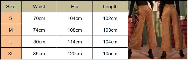 Womens Corduroy Wide-Leg Trousers High Waist Straight Loose Casual Straight Long Bell-bottom Pants