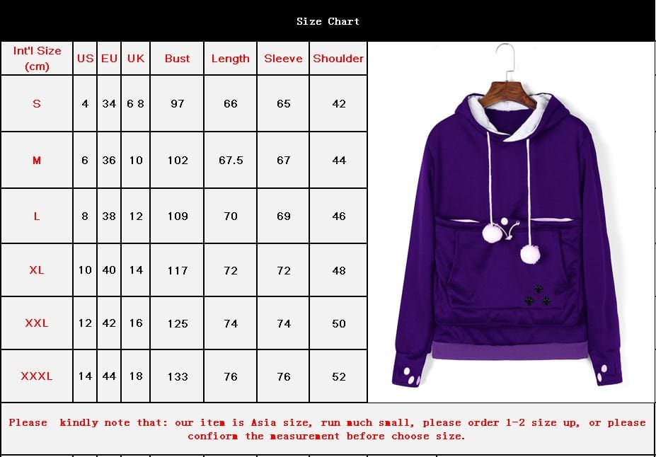 Womens Hoodie Sweatshirt Casual Hooded Jumper Top Autumn Winter Long Sleeve Pullover Outwear