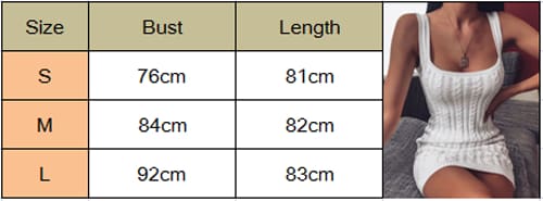 Fashion Women Summer Knitted Sweater Bodycon Square Neck Sexy Ladies Strappy Sleeveless Slim Fit Party Dress