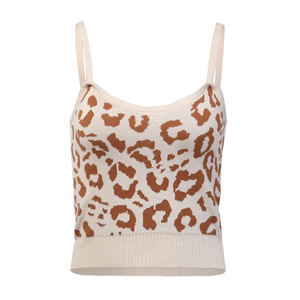 Women Ladies Summer Leopard Bustier Crop Top Vest Sleeveless Blouse Casual Tank Tops T-Shirt