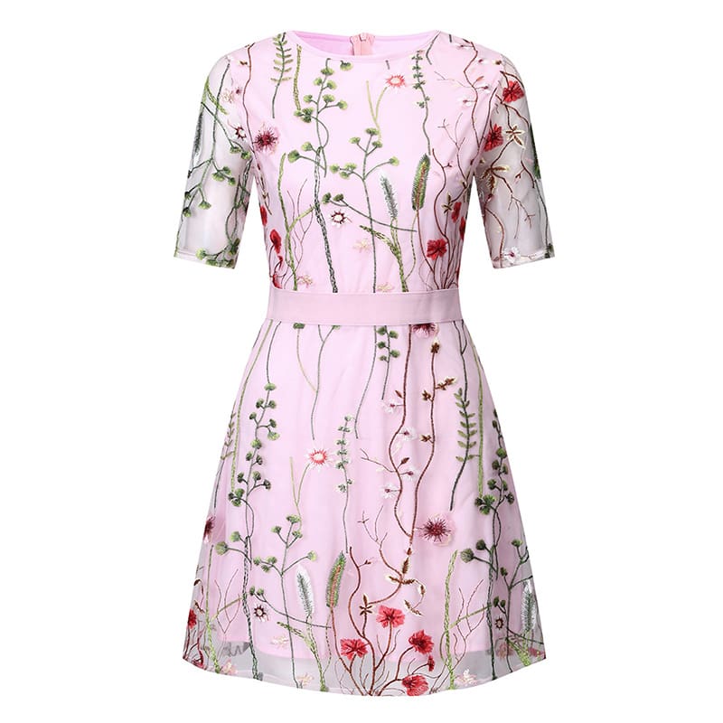 Boho Floral Short Mini Dress Elegant Women Evening Party Vestidos Sundress