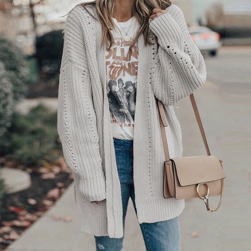 Autumn winter 2019 cardigans sweater ladies knitted long cardigans