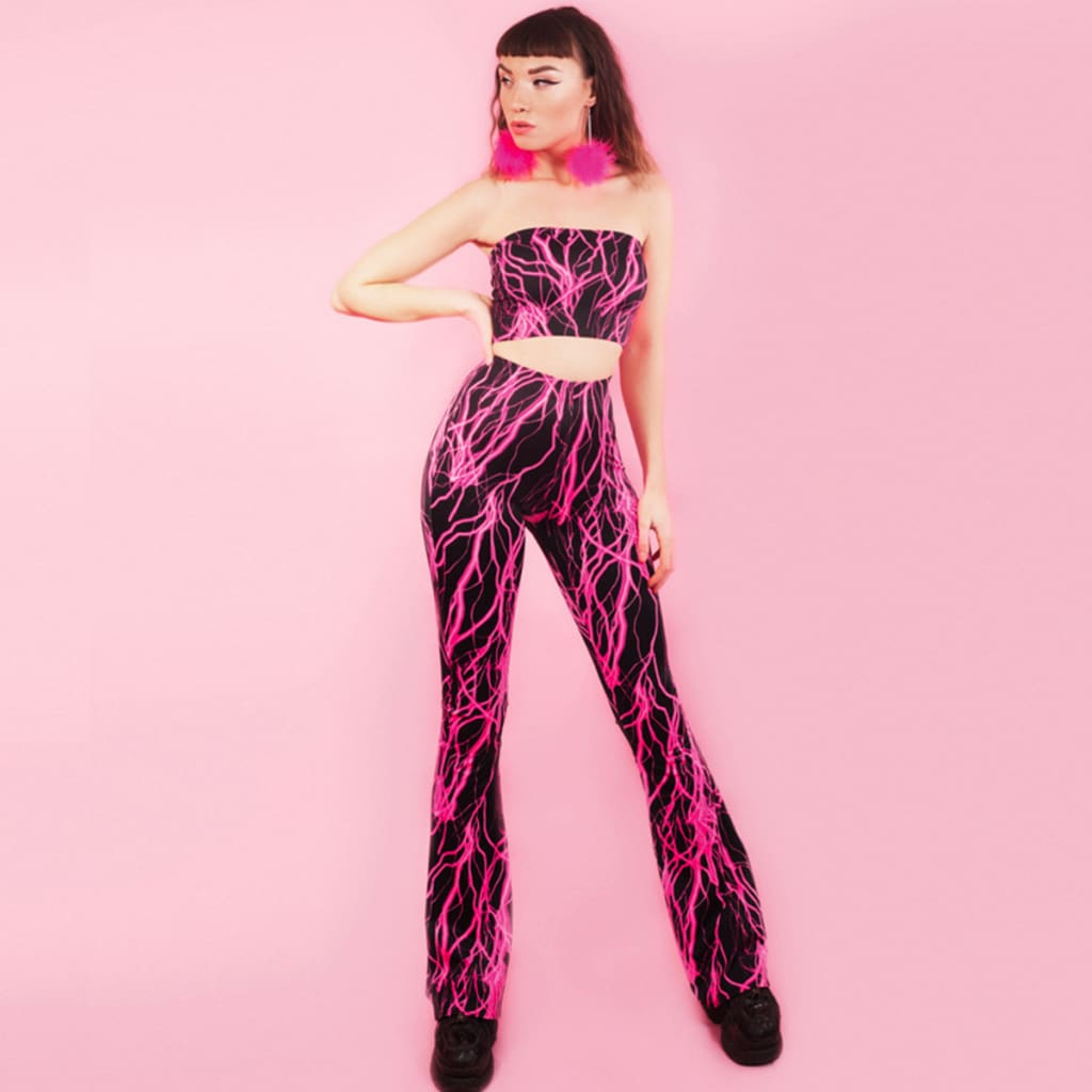 New Fashion Women 2 Piece Outfits Bandeau Tube Crop Top Long Pants Set Jumpsuit Long Trousers Slim Fit Women Clothes Set