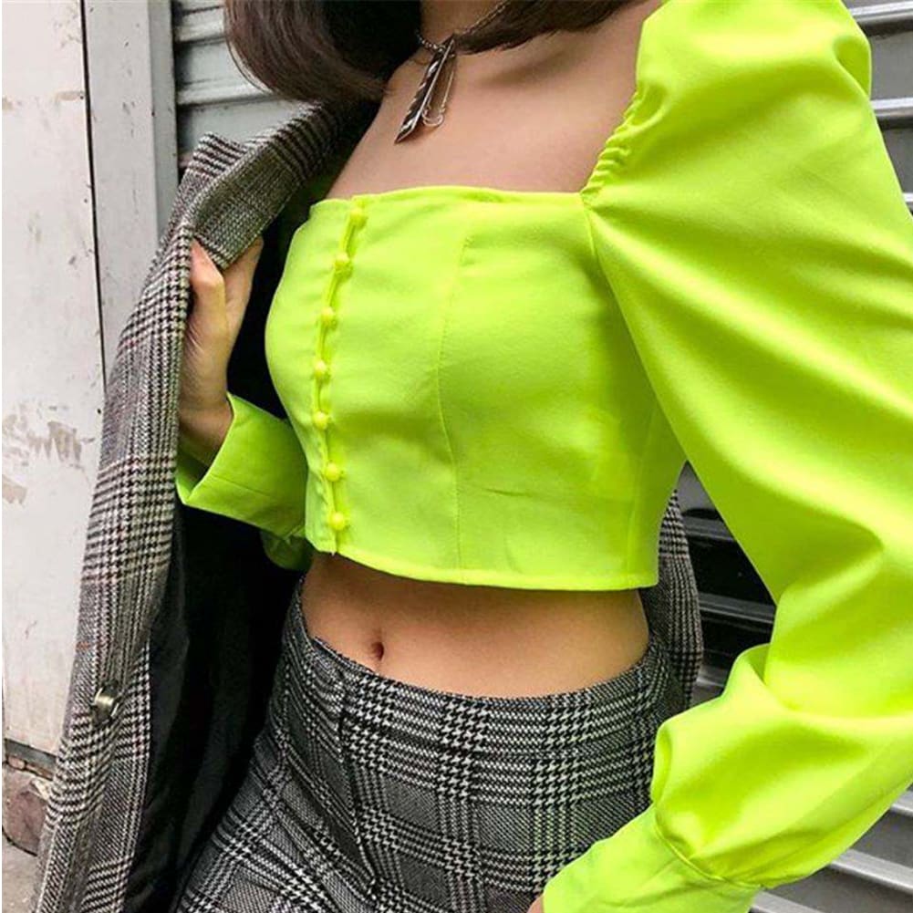 Fashion Women Casual Tank Crop Tops Vest Blouse Ladies Casual Off Shoulder Long Sleeve Tee Shirt Tops Streetwear