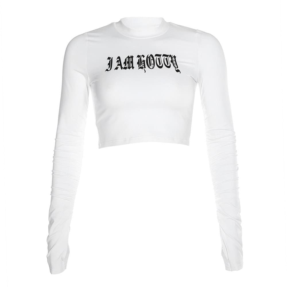 2019 Fashion New Womens Solid Long Sleeve Blouse Crew Neck Ladies Crop Tops Casual Autumn Tee Shirt Outwear