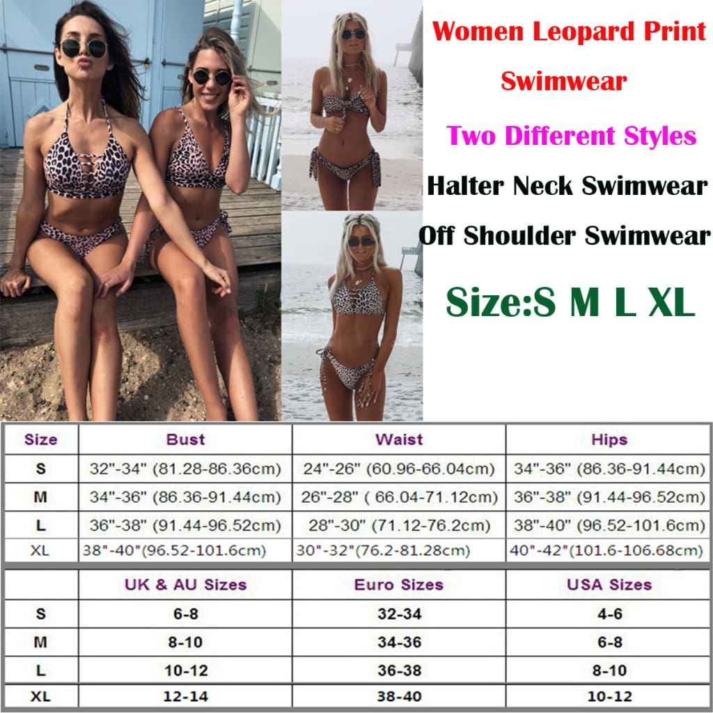 Women Swimming Costume Backless Leopard Swimsuit Monokini Swimwear Beachwear