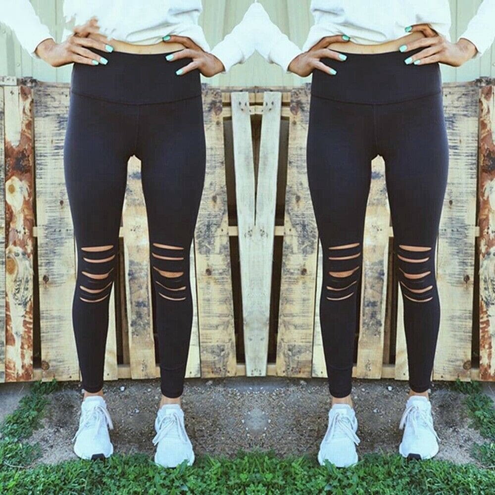 Women Ladies Elastic Stretchy Pencil Pants High Waist Skinny Jeggings Jeans Casual Running Fitness Slim Trousers