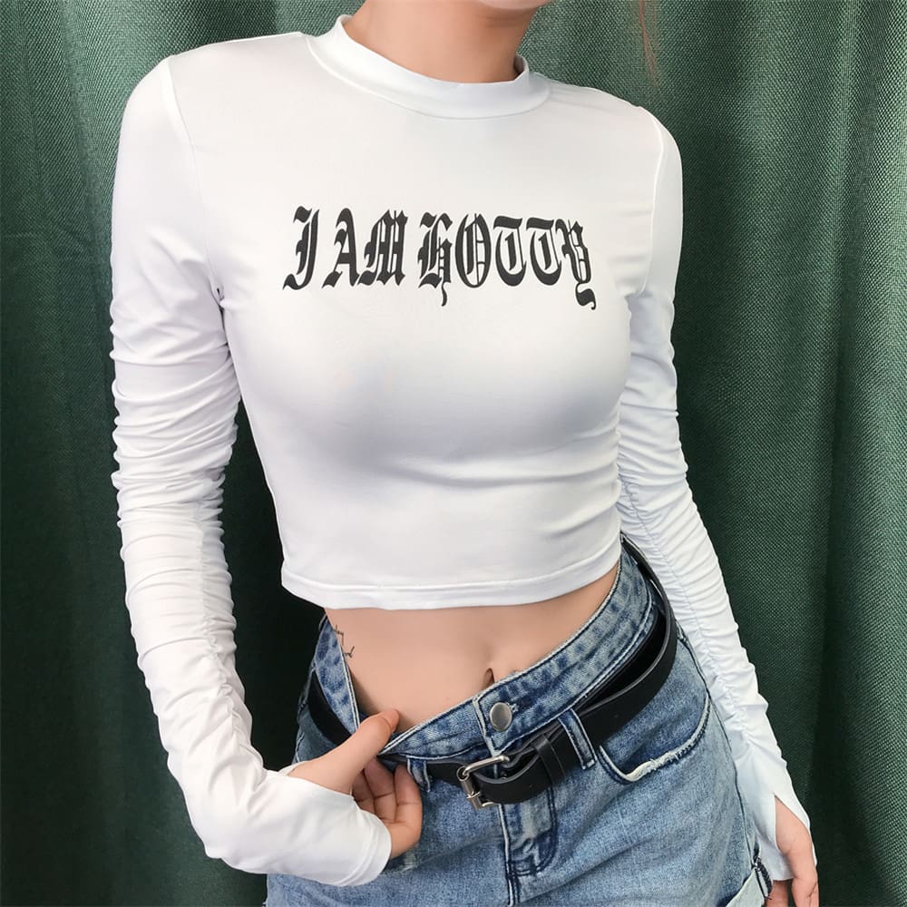 2019 Fashion New Womens Solid Long Sleeve Blouse Crew Neck Ladies Crop Tops Casual Autumn Tee Shirt Outwear