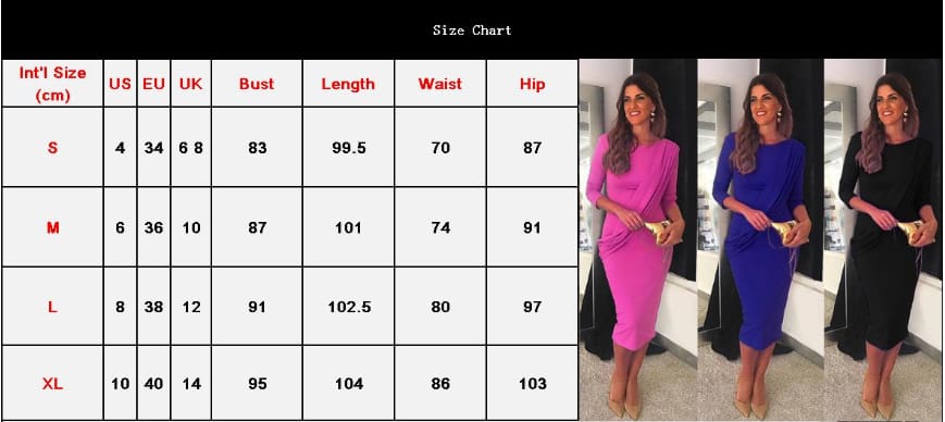 Elegant Women Ladies Long Sleeve Gown Dress Bodycon Wrap Casual Evening Party Wedding Ball Prom Maxi Dress