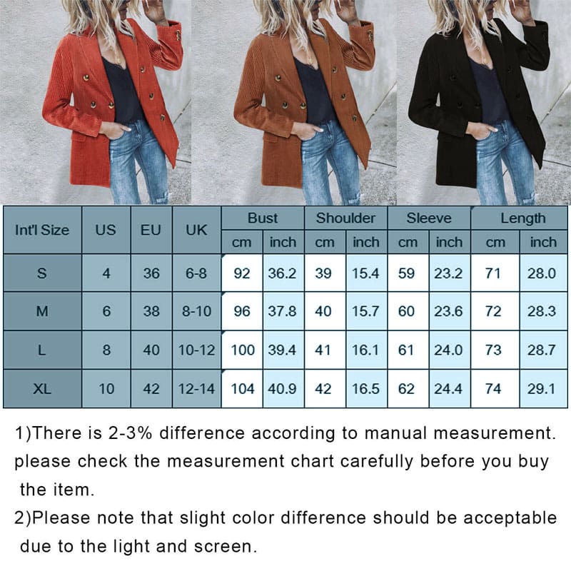 Vintage Double Breasted Solid Women Blazer Pockets Jackets Female Retro Suits Coat Feminino blazers Outerwear high quality