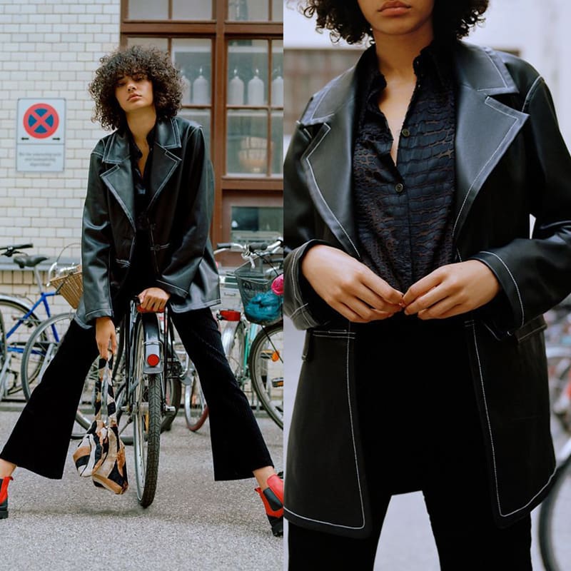 Womens Cool Lapel Leather Jacket Motorcycle Biker Flight Coat Buttons Street Hipster Classi Jacket Outwear Top