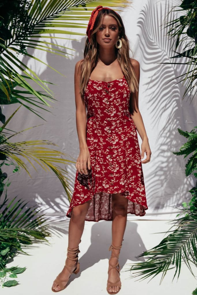 Fashion Women Summer Boho Floral Loose Sweet Sexy Dress Sleeveless Backless Soft Party Beach Dresses Sundress