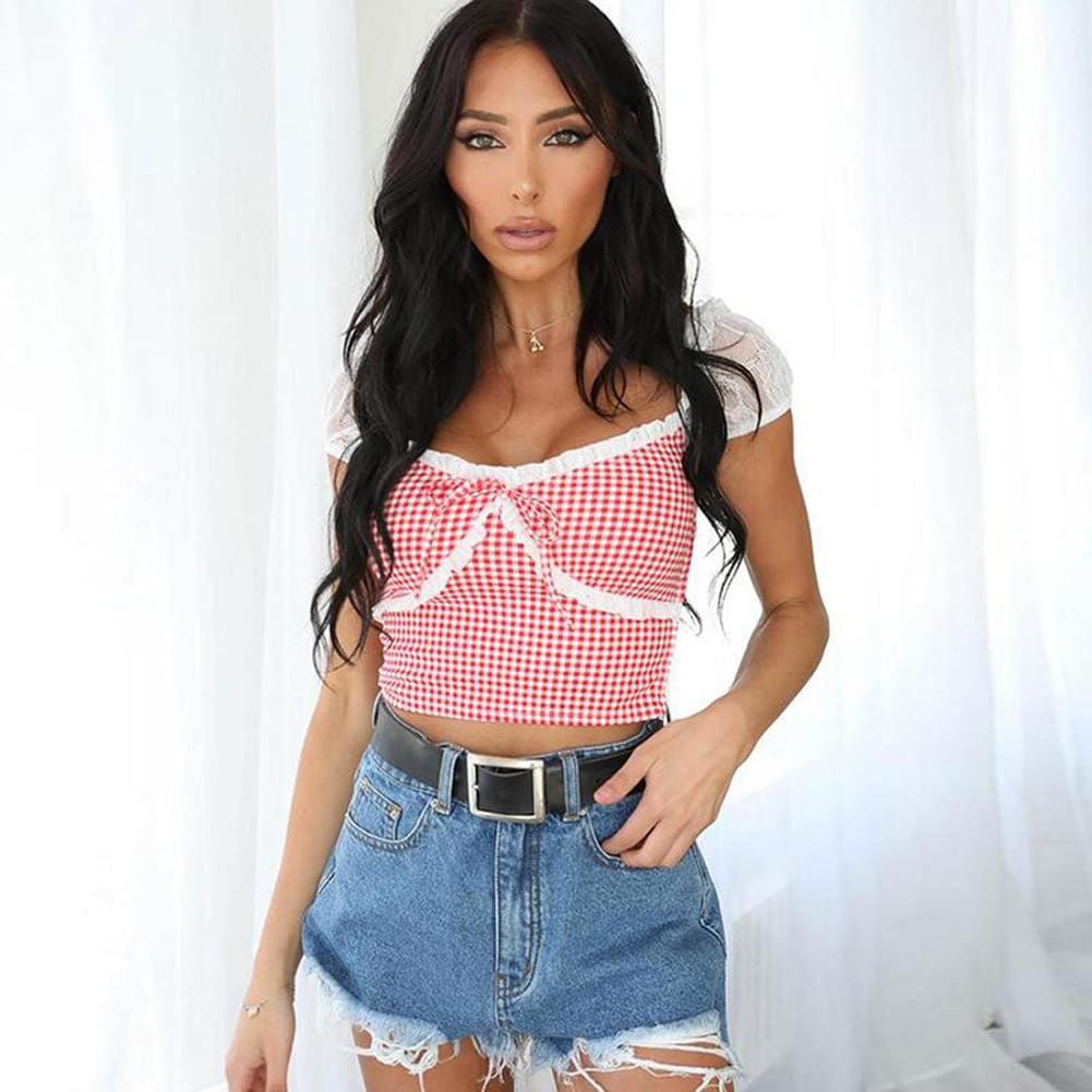 New Fashion Women Casual Tank Tops Vest Blouse Sexy Ladies Sleeveless Lace Crop Top Shirt Cami Top Summer Beach Tops