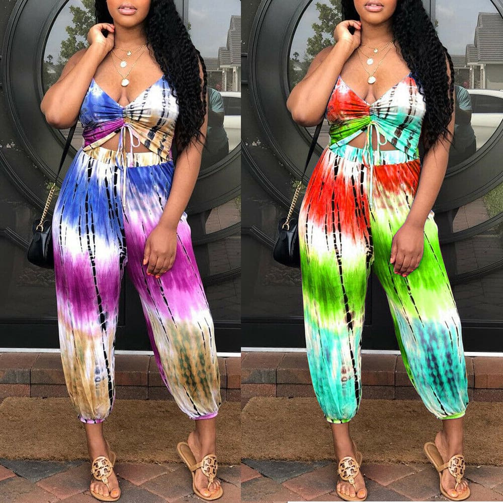 New Fashion Women Floral Jumpsuit Sleeveless Summer Wide Leg Romper Ladies Casual Holiday Playsuit Trousers