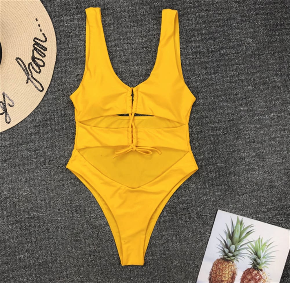 2019 New Sexy Women One-Piece Swimsuit Beachwear Swimwear Push Up Padded Bra Monokini Bikini Bathing Suit