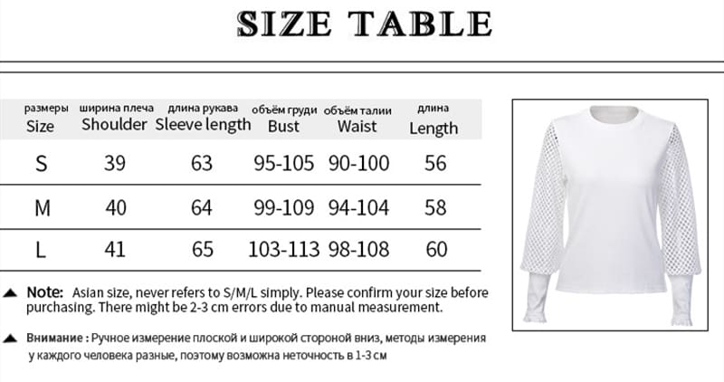 Fashion Women Mesh Long Sleeve Round Neck Sweater Jumper Tops Shirt Ladies Autumn Casual Tops Blouse Pullover