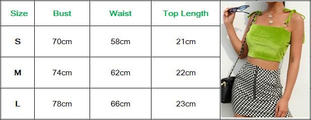 Women Green Strap Bandeau Stretch Short Vest Crop Ladies Summer Beach Sleeveless Top Holiday Clothes