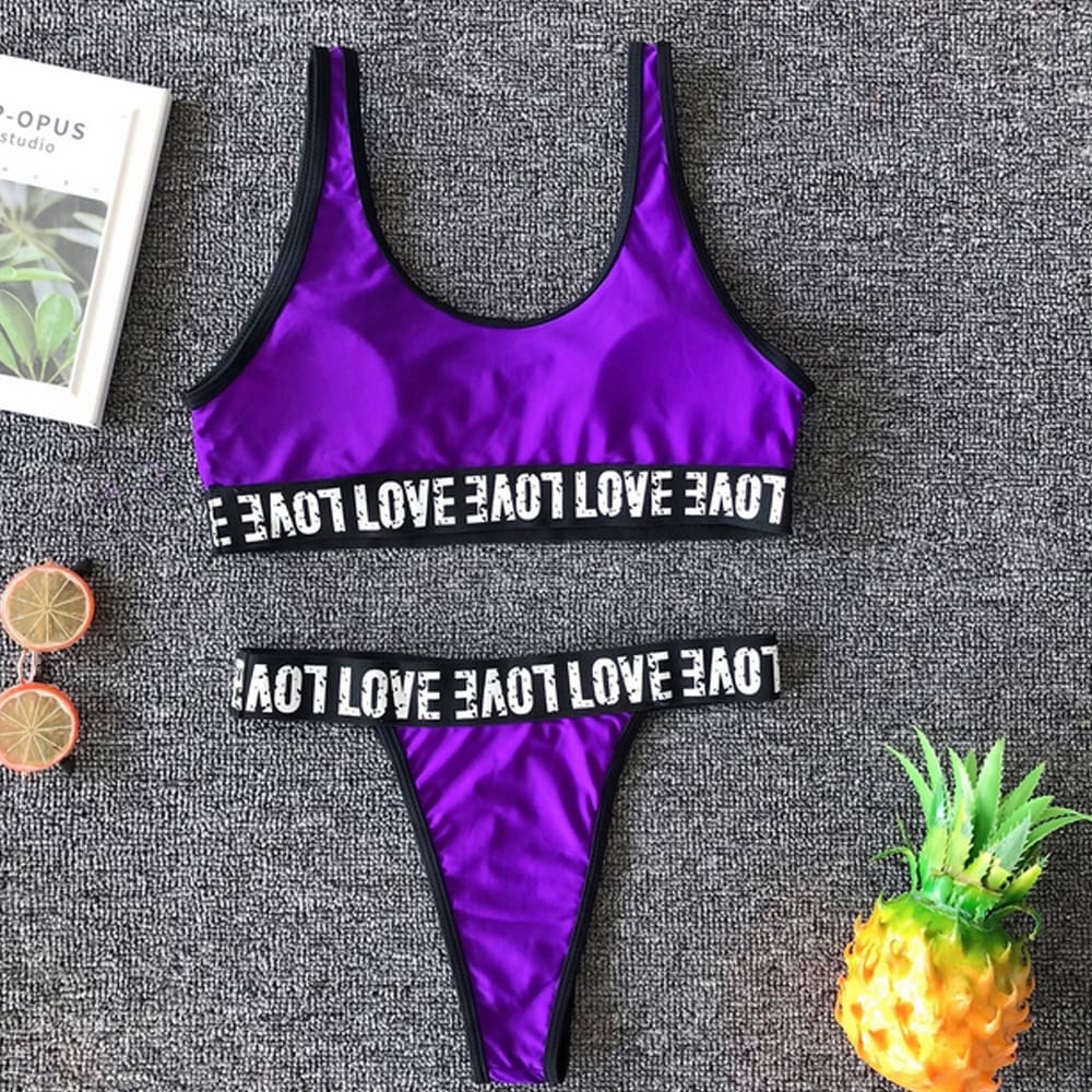 2019 mujer 2Pcs Womens Push-up Padded Bra Bikini Set Triangle Swimwear Swimsuit Bathing Suit Brazilian femme Beachwear