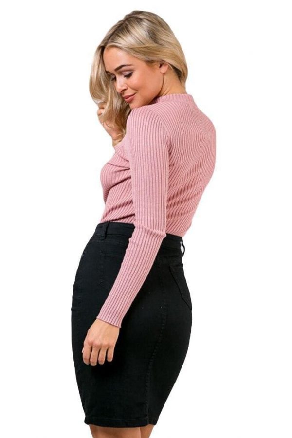 The Best Halter knitted sweater short pullover women tops Slim v neck jumper Online - Source Silk