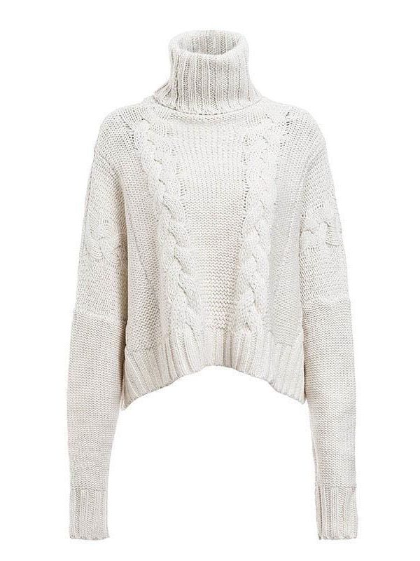 The Best Harajuku Turtleneck Crop Sweater Autumn Winter Knitted Jumper Online - Source Silk