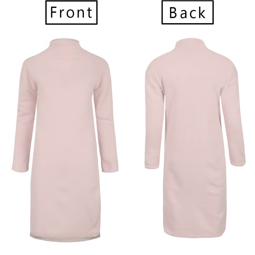 Fashion Women Ladies High Collar Dress Long Batwing Sleeve Jumper Sweatshirt Knitwear Casual Pullover Blouse Tops